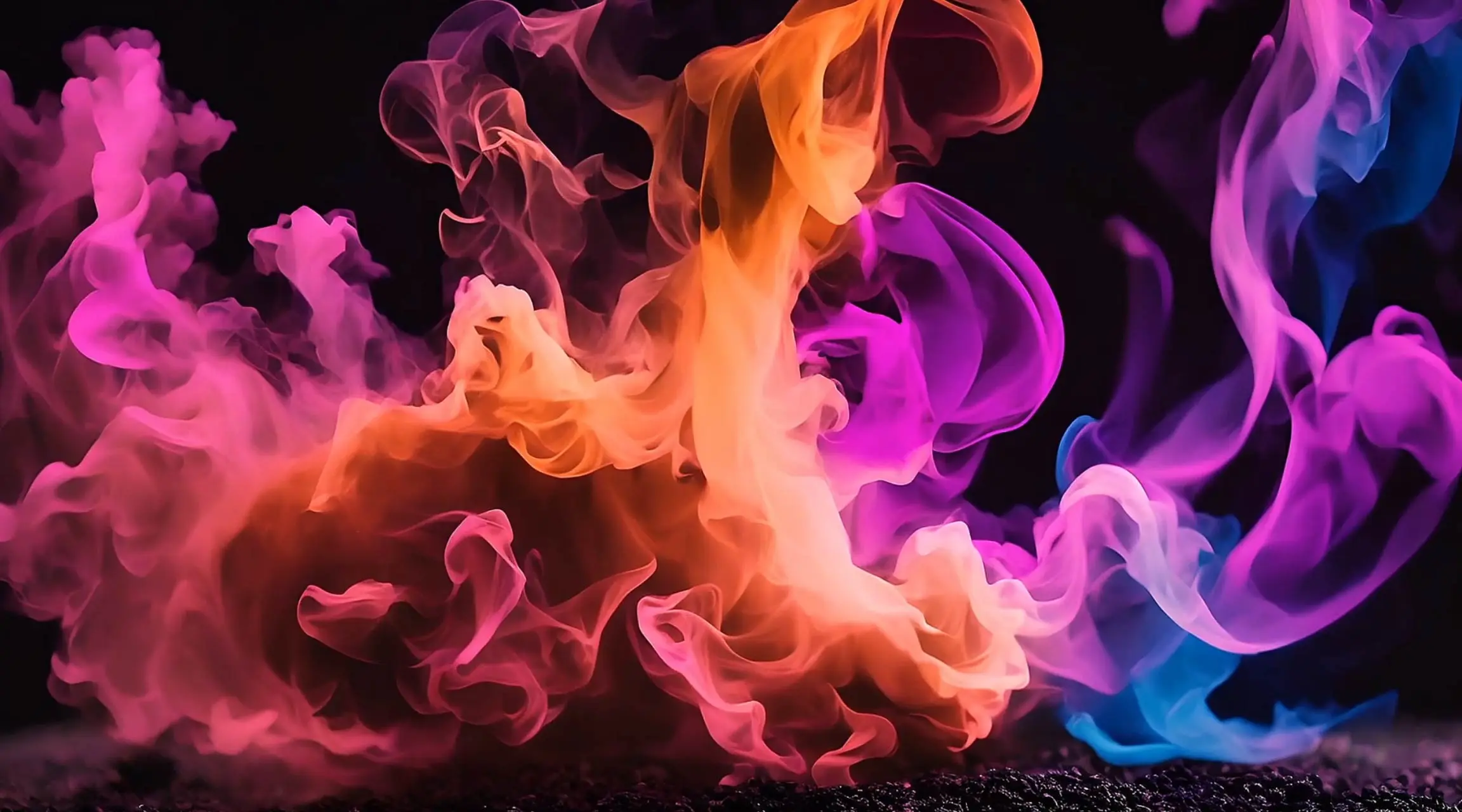 Vivid Color Smoke Waves Motion Background Loop